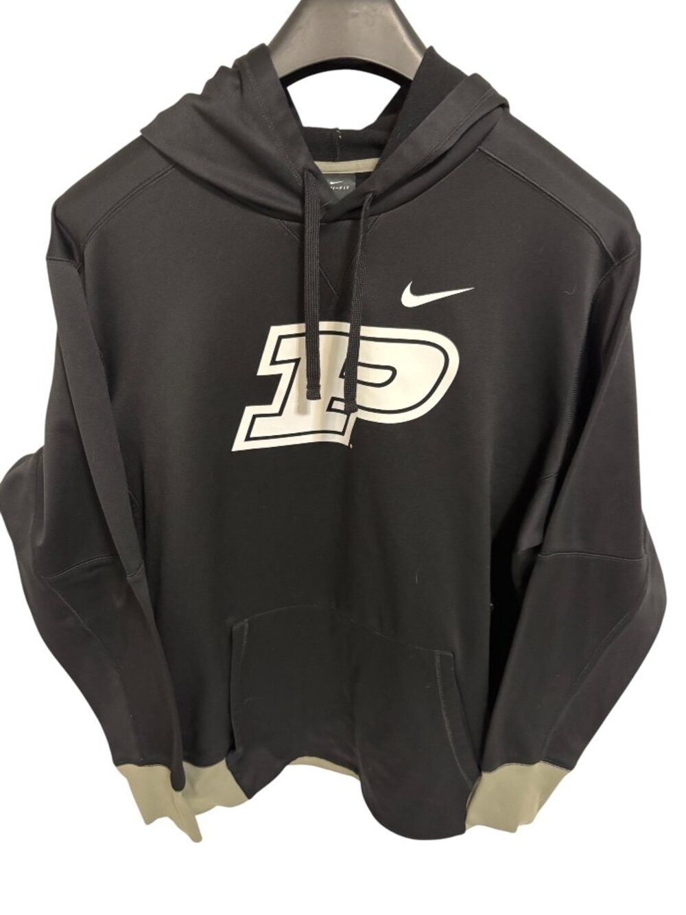 Nike Dri Fit Purdue Boilermakers Hoodie Sweatshirt Mens Size XXL Black